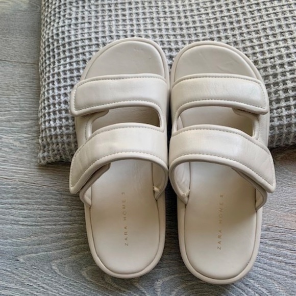 Zara beach leather shoes 38 new - Picture 4 of 9